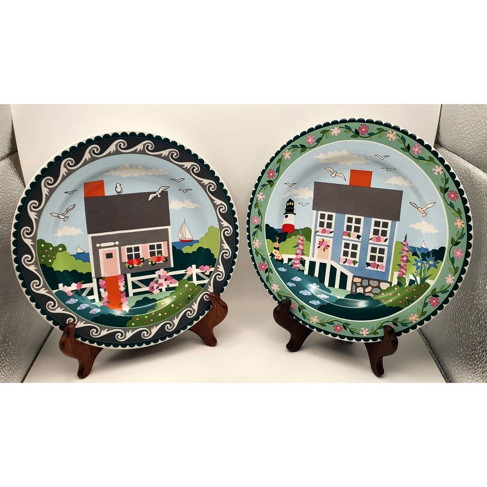 Vintage Sakura Nantucket Claire Murray 8.25" Salad Dessert Plates (Set of 2)